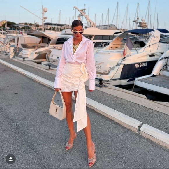 🦋 Bloggers Favorite 🦋 NWT Zara Knotted Mini Skirt ZW Collection Size M - Picture 4 of 16